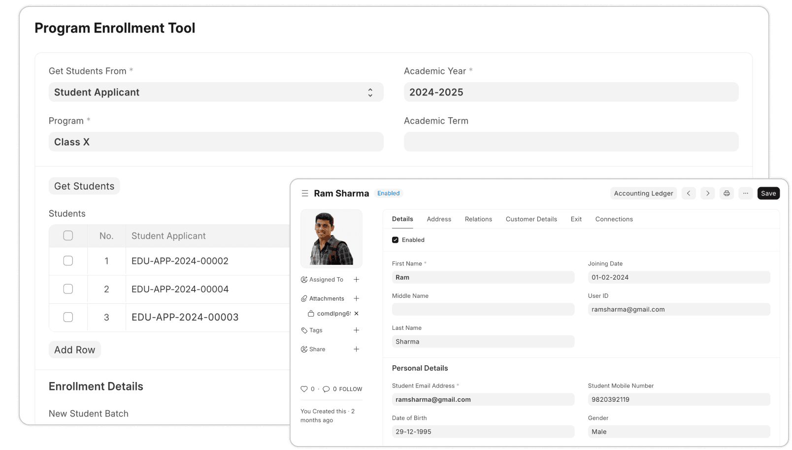 Gestion des Étudiants - Mode Clair