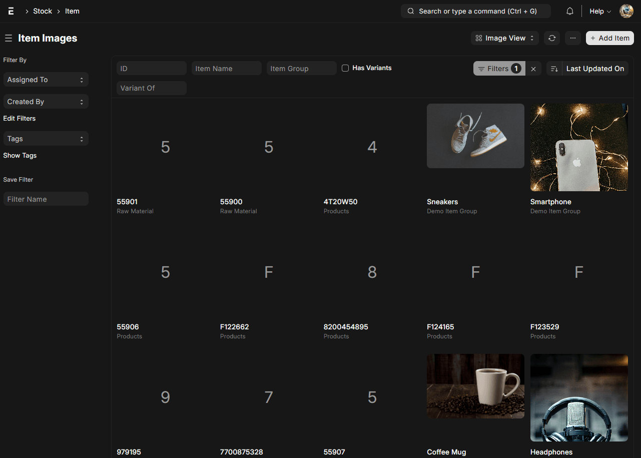Item Variants Dark Mode