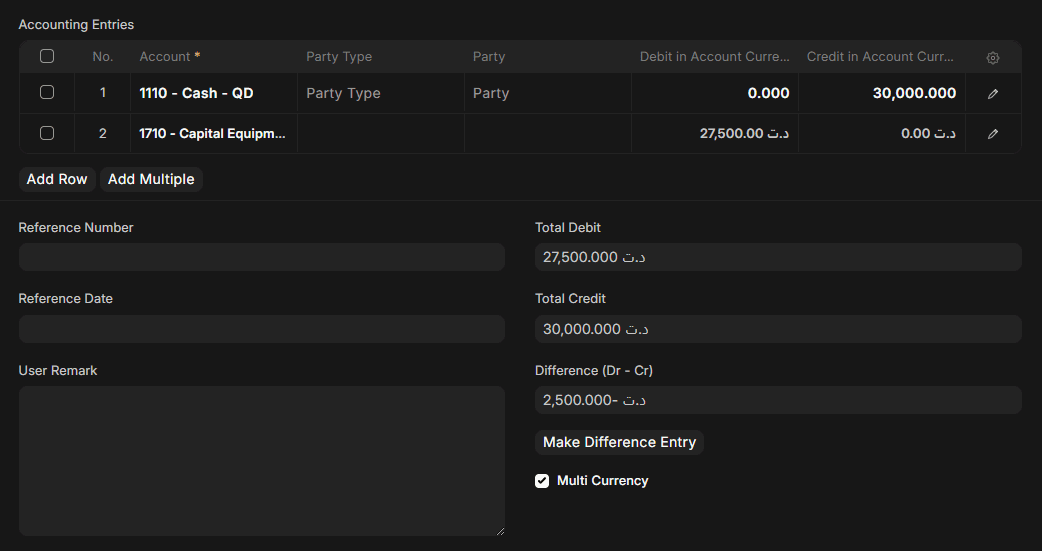 Multi-Currency Sales Dark Mode